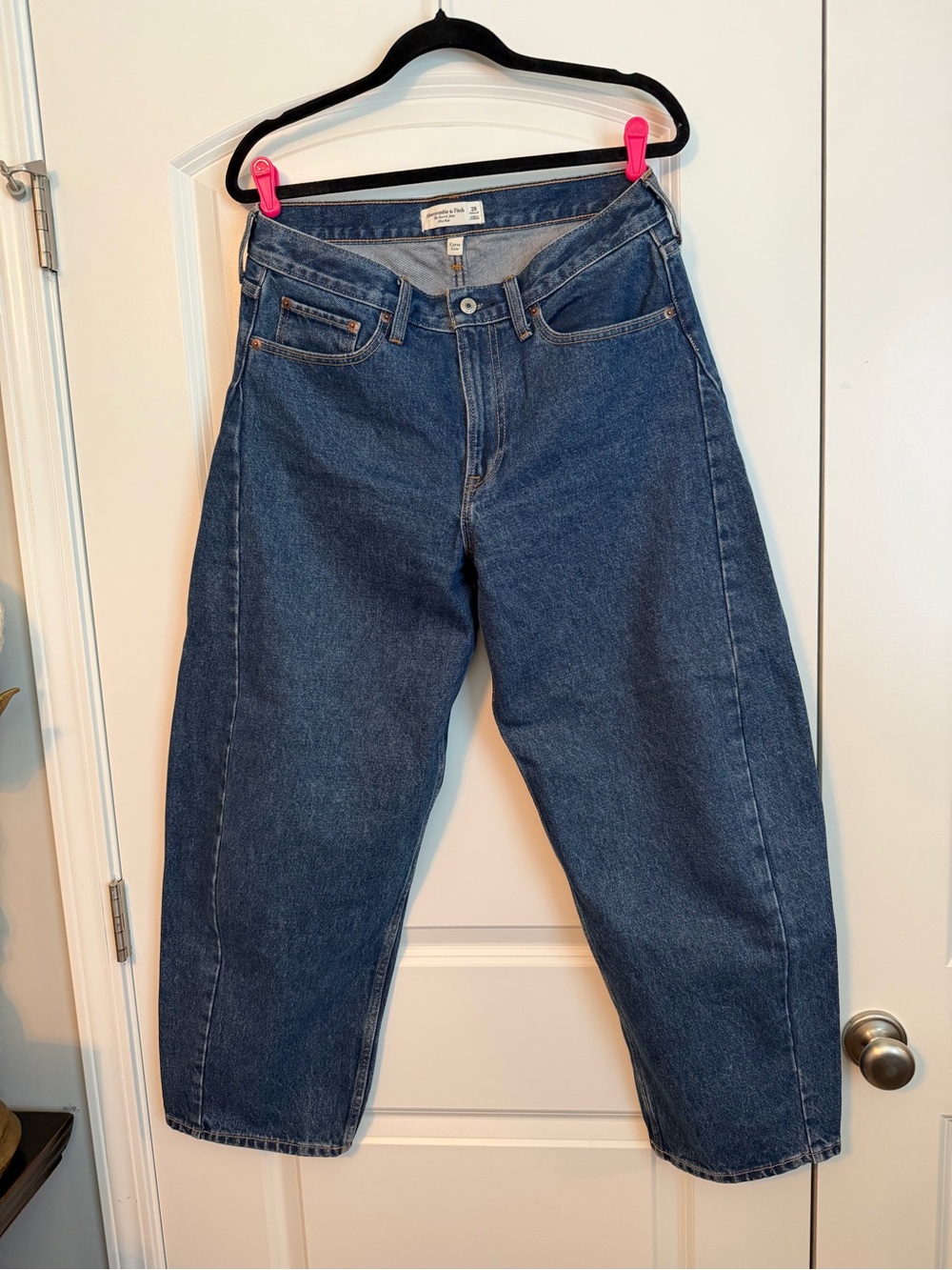 Abercrombie mid rise barrel jeans